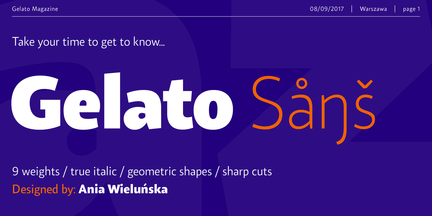 Gelato Sans Medium Font preview